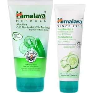 Nemlendirici Yüz Temizleme Seti  Salatalık  Aloe Vera Badem  Parabensiz  Normal ve Kuru Ciltler