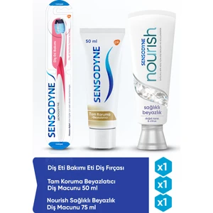 Nourish 75 ml Diş Macunu + Diş Macunu 50 ml + Diş Eti Bakım Diş Fırçası