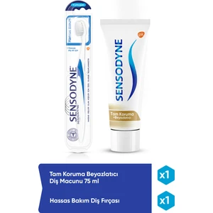 Tam Koruma Beyazlatcı 75 ml Diş Macunu+ Sensodyne Gentle Soft Diş Fırçası