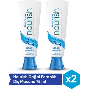 Nourish Doğal Ferahlık 75 ml Diş Macunu x 2
