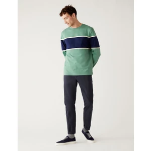 Marks & Spencer Regular Fit Hafif Dokulu Chino Pantolon