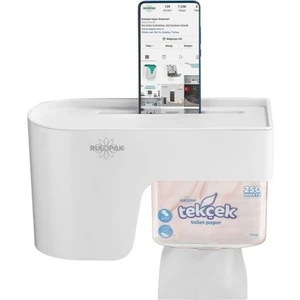 Multitask Tuvalet Kağıdı Dispenseri Beyaz