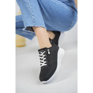 Alpha Kadın Günlük Bağcıklı Fermuarlı Şık Tarz ve Rahat Sneaker Spor Ayakkabı