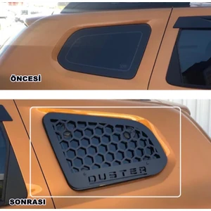 Dacia Duster Kelebek Cam Koruma Dekoru Metal Malzeme 2018 - 2023 Arası 2 Parça - Caraks