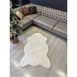 Tavşan Tüyü Post Kesim Premium Kalite Tüy Dökmez Halı Beyaz