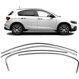 Fiat Egea Cross Krom Cam Üst Çıtası 4 Prç. 2020 Üzeri