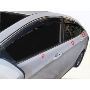 Hyundai Accent Blue - Solaris Cam Çıtası Krom 6 Parça 2011 - 2018