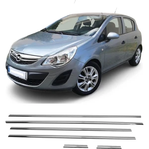 Opel Corsa D Krom Cam Çıtası 6 Prç. 2006-2014 Arası P. Çelik