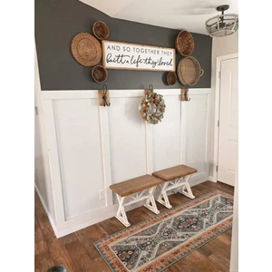 Seyvey Home Iskandinav Duvar Çıtası 1 Paket(5 Adet) 100×8 cm Dekoratif Mdf Duvar Çıtası