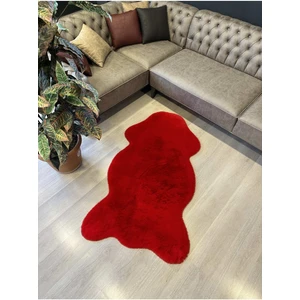 Extra Carpet Tavşan Tüyü Post Kesim Premium Kalite Tüy Dökmez Halı Kırmızı