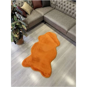 Extra Carpet Tavşan Tüyü Post Kesim Premium Kalite Tüy Dökmez Halı Turuncu