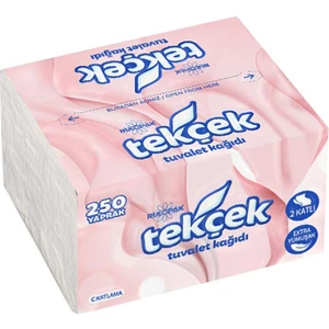 Tekçek Tuvalet Kağıdı 2 Katlı 250 Yaprak 24'Lü Paket