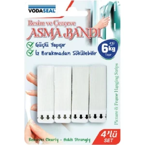 Vodasel Resim ve Çerçeve Asma Bandı 4'lü Set 6kg Taşır