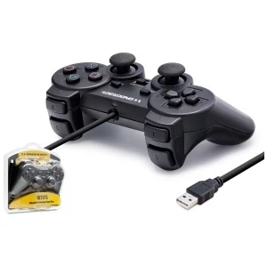 Wonderboy W201S Titreşimli Oyun Kolu PC İçin USB 2.0 140 cm Kablo Siyah Renk