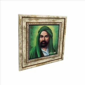 Hz. Ali Tasviri Baskılı Doğaltaş Tablo (25CMX25CM)(KRG-083)