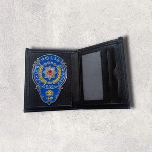 Asker Vadisi Polis Egm Cüzdanı Mavi Renkli Model Vaketa Deri