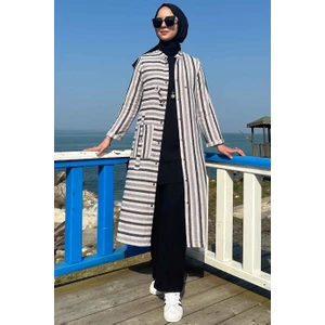 Rabia Şamlı Siyah Çizgili 3'lü Takım