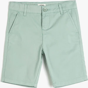 Bermuda Şort Basic Cepli Pamuklu