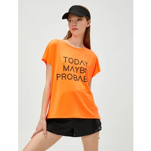 Oversize Spor Tişört Slogan Baskılı10