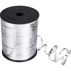 Tuğset Etiket Metalik Gümüş Renk Rafya - Janjanlı Rafya - 200 MT-T382