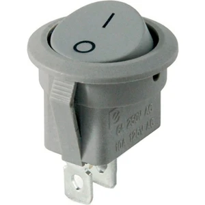 IC-133B Gri On-Off 2 Pın Işıksız Yuvarlak Anahtar