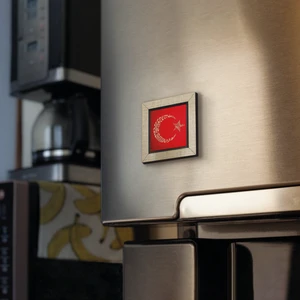 Kelime-I Tevhid (Hilal) Besmele (Yıldız) Baskılı Mdf  MAGNET(KH-051)