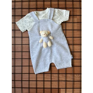 Mbk Garden Askılı Ayıcıklı 2' Li Bebek Salopet & Body Unisex