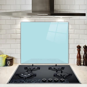 Düz Renk - Pudra Mavi | Cam Ocak Arkası Koruyucu | 49,5cm x 76cm