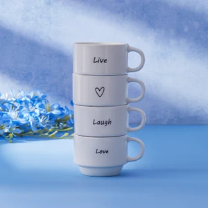Karaca Lovely Laugh 4 Kişilik Espresso Kahve Seti 100 ml