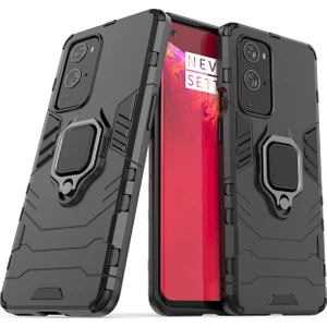 Oneplus 9 Pro Batman Serisi Yüzük Standlı Armor Kılıf - Siyah