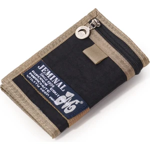 Jeminal 21508# Sihirli Bant Kapatma Trifold Canvas Açık Hava Spor Cüzdan Para Çantası Erkekler Için Fermuar Cepi (Yurt Dışından)