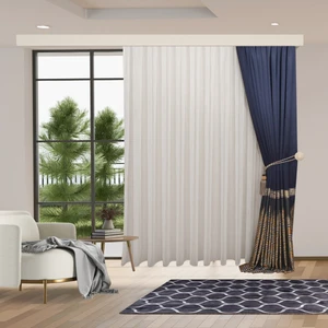 Yeni Model Gerçek Kalın Zincir Kırışmayan Etekleri Kurşunlu Pilesiz Son Moda Tül Perde