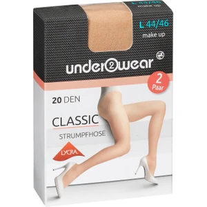 Likralı Külotlu Ince Çorap 20 Den, Ten Rengi 44/46 Beden