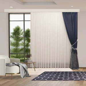 Yeni Model Desensiz Kırışmayan Etekleri Kurşunlu 1-3 Sık Pile Son Moda Tül Perde