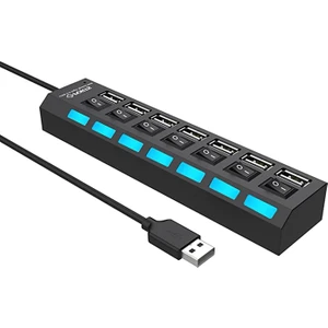 7 Port USB Hub 2.0 Çoklayıcı Anahtarlı Işıklı Çoğaltıcı Switch