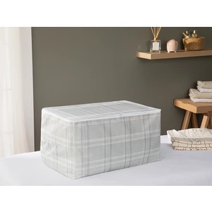 English Home Plaid Lines Polyester Hurç 74 x 46 x 46 cm Gri