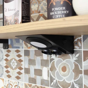 Mutfak Dolap Altı, Tezgah Altı Priz 3W Siyah Kasa Beyaz LED Aydınlatma