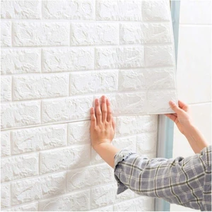 Renkli Duvarlar 70X54 CM(0.37M2) Kendinden Yapışkanlı Esnek Köpük Taş Desen Duvar Kağıdı Paneli
