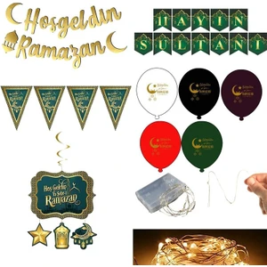 Hoş Geldin Ramazan Temalı Süsleme Seti 6 Lı Set Model 1
