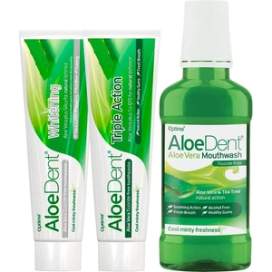 Aloe Dent Aloevera Ekstra Diş Macunu 100ML+ALOEVERA 3 Etkili Diş Macunu Florür Sls Içermeyen 100ML+ALKOLSÜZ Florürsüz Ağız Bakım Suyu 250ML
