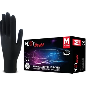 Njoy Siyah Nitril Eldiven Medium