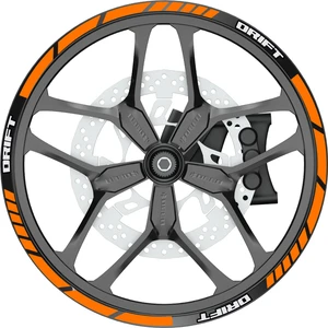 Drift Jant Şeridi Turuncu Beyaz Model x