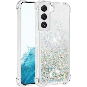 For Samsung Galaxy S23 Yb Quicksand Serisi-1 Anti-Drop Telefon Kapağı Sıvı Yüzen Pırıltılı Pullar Koruyucu Tpu Telefon Kılıfı (Yurt Dışından)