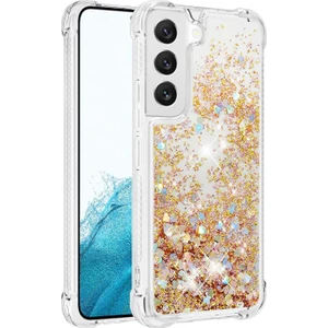 For Samsung Galaxy S23 Yb Quicksand Serisi-1 Anti-Drop Telefon Kapağı Sıvı Yüzen Pırıltılı Pullar Koruyucu Tpu Telefon Kılıfı (Yurt Dışından)