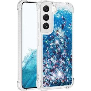 For Samsung Galaxy S23 Yb Quicksand Serisi-1 Anti-Drop Telefon Kapağı Sıvı Yüzen Pırıltılı Pullar Koruyucu Tpu Telefon Kılıfı (Yurt Dışından)