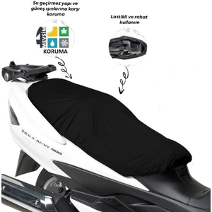 Xmax Forza Model Maxi Scooter Universal Uyumlu Motosiklet Siyah Sele Kılıfı Motor Koltuk Brandası