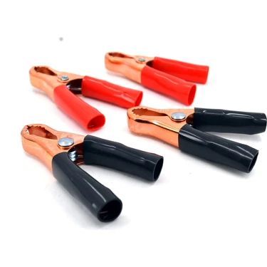 Adam Mini Akü Takviye Pensesi Set Bakır Kaplama 2 Artı 2 Eksi Seyyar Lamba