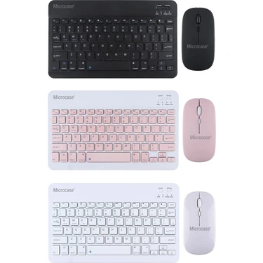 Microcase Tablet ve Telefonlar Için Bluetooth Klavye ve Mouse Set -