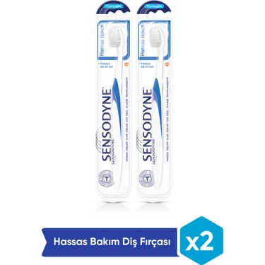Sensodyne Diş Fırçası Yumuşak Kıllı Hassas Temizlik 2 Adet Charcoal-White Renk