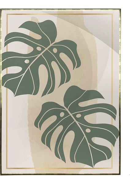 Palmiye Yaprakları Sarı Renkler Modern Poster P-002263